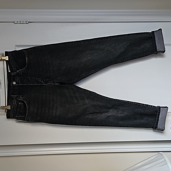 LEVI'S: greyish black high rise stretch 501 skinny jeans - Picture 3 of 7